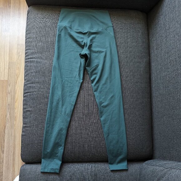 High Rise Dark Teal Green Girlfriend Collective Athletic Leggings - Picture 2 of 9